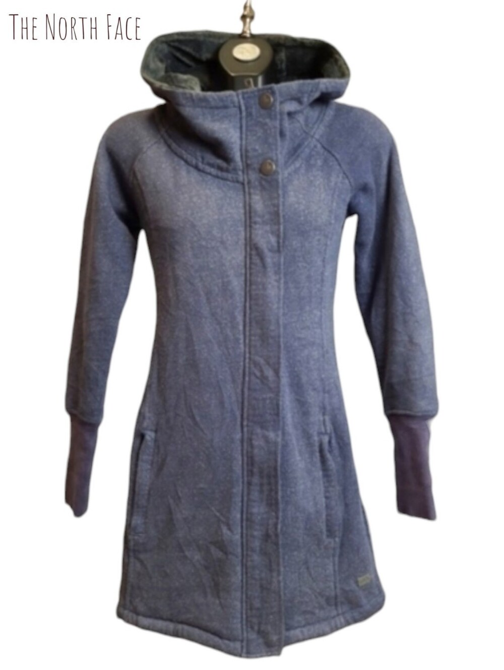 The North Face vintage Women's Cotton Pseudio hooded winter trench coat rare xs